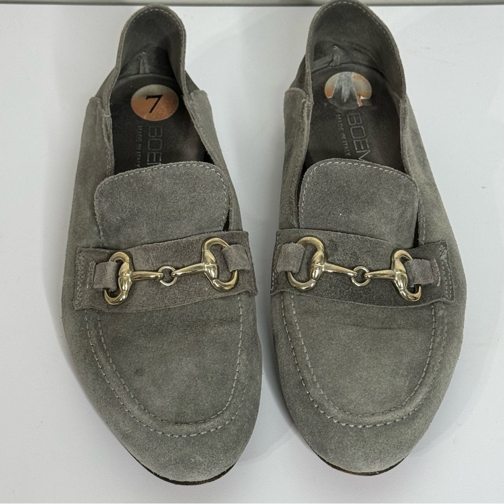 Boemos Vero Cuoio Genuine Suede Gray Loafer Women's Sz 7.5